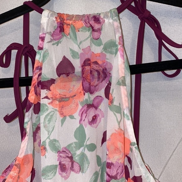 Betsey Johnson Sheer Floral Swimwear Cover-Up - Picture 3 of 7